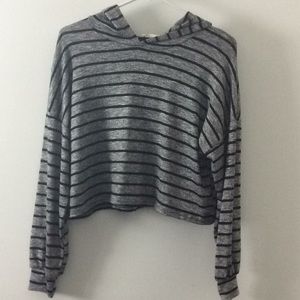 NEW Olivia Rae women’s hoodie top stripes large